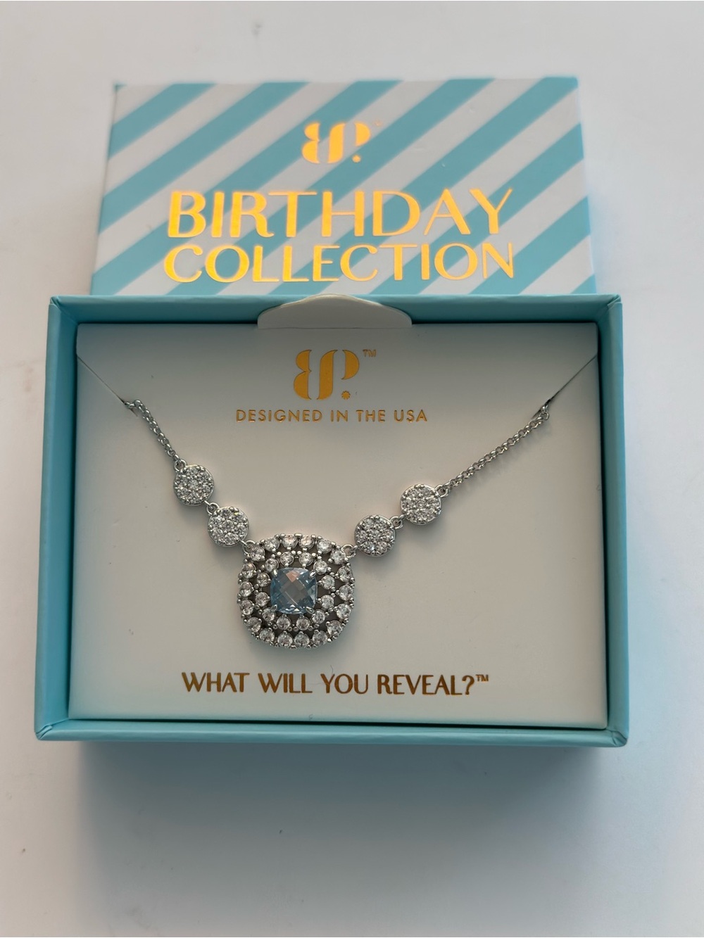 NIB Bomb Party “Live In The Light” necklace 18”+ 2.5” extender NK12488